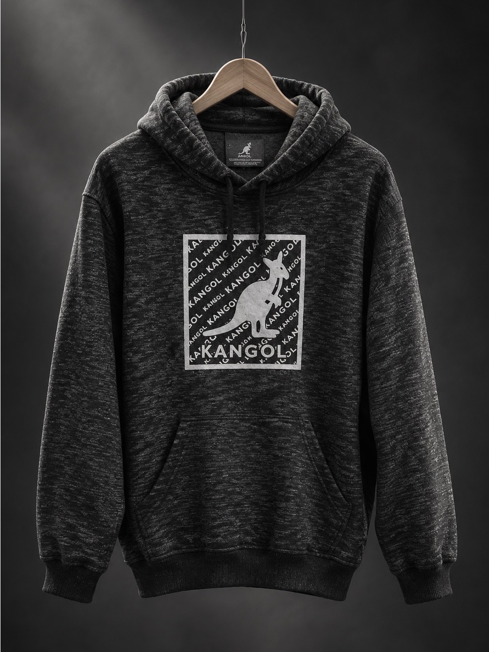 Kangol Women’s Black Marled Logo Hoodie